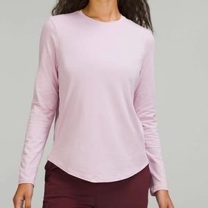 Lululemon light pink long sleeve tee shirt, size 6